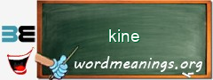 WordMeaning blackboard for kine